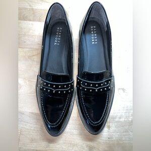 Barney’s New York Patent Leather Studded Flats